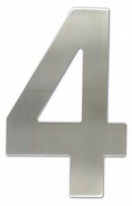 Číslica "4" fasádna 200mm NEREZ S, Nerez