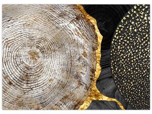 Obrázok - Kmeň stromu v koláži 2 (70x50 cm)