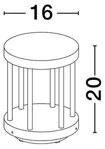 Vonkajšia lampa Nereus 20 – 20 x 10 x 10 cm