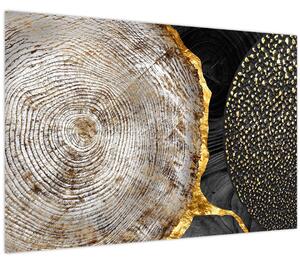 Obrázok - Kmeň stromu v koláži 2 (90x60 cm)