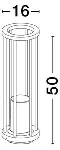 Vonkajšia lampa Elysium 50 – 50 x 12 cm
