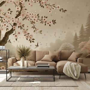 Fototapeta - Sakura pri rieke (147x102 cm)