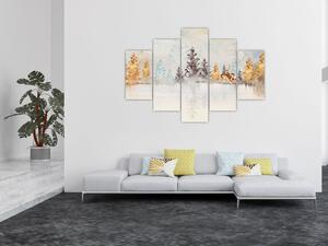 Obraz - Akvarelový les (150x105 cm)