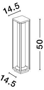 Vonkajšia lampa Pacific 50 čierna