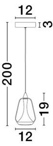 Minimalistický luster Alish 1 Čierna