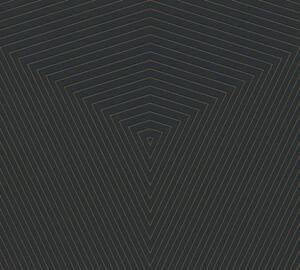 A.S. Création | Vliesová tapeta na stenu Daniel Hechter 37522-6 | 0,53 x 10,05 m | čierna, metalická