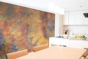 DIMEX | Vliesové fototapety na stenu Abstrakt slnečnice MS-5-0383 | 375 x 250 cm | žltá, oranžová