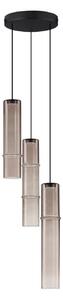 Dizajnový luster Sano 3 Smoky – Black chrome