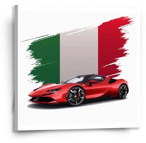 Sablio Obraz Ferrari Talianska vlajka - 50x50 cm