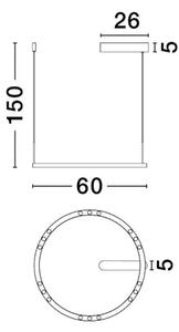 Moderný luster Lunette 60 – 60 x 310 cm