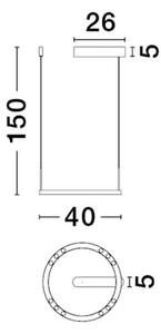 Moderný luster Lunette 40 – 40 x 10 cm