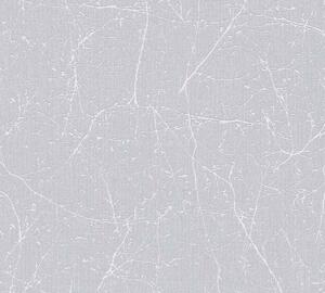 A.S. Création | Vliesová tapeta na stenu Terra 38504-1 | 0,53 x 10,05 m | biela, metalická, šedá