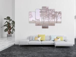 Obraz - Lesík jednofarebný (150x105 cm)