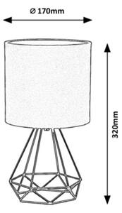 Rabalux - Stolná lampa 1xE14/40W/230V čierna
