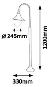 Rabalux 8247 - Vonkajšia lampa KONSTANZ 1xE27/100W/230V