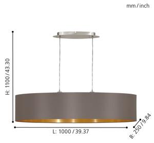 Eglo 31619 - Luster na lanku MASERLO 2xE27/60W/230V