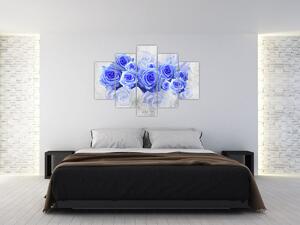 Obraz - Modré ruže (150x105 cm)