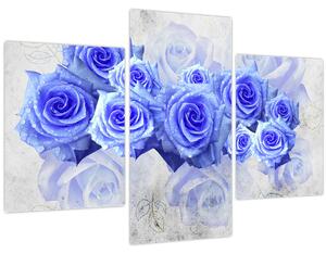 Obraz - Modré ruže (90x60 cm)