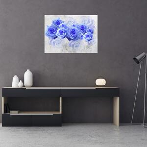 Obraz - Modré ruže (70x50 cm)