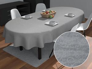 Biante Teflónový oválny obrus TF-086 Ornamenty na sivom 50x100 cm