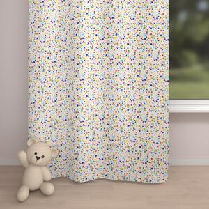 Biante Detský bavlnený záves Sandra SA-006 Farebné bodky na bielom 140x140 cm