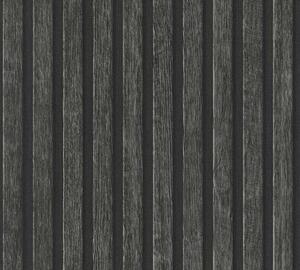 A.S. Création | Vliesová tapeta na stenu Elements 39109-4 | 0,53 x 10,05 m | šedá, čierna