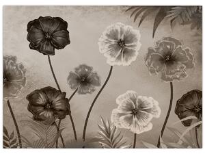 Obraz - Kreslené kvety (70x50 cm)