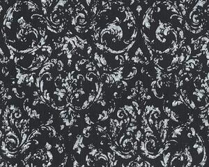 A.S. Création | Vliesová tapeta na stenu Metallic Silk 30660-6 | 0,53 x 10,05 m | čierna, strieborná