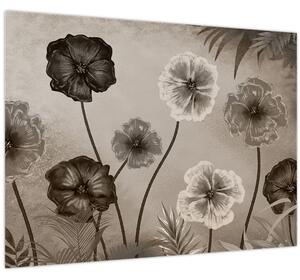Obraz - Kreslené kvety (70x50 cm)