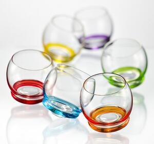 Crystalex Farebné tancujúce poháre mini CRAZY 60 ml, 6 ks