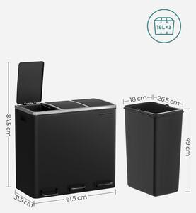 Recyklačný odpadkový kôš LTB54BK