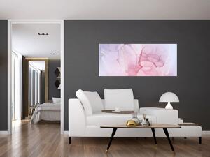 Obraz - Ružové škvrny (120x50 cm)