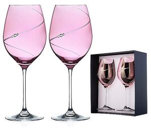 Diamante Silhouette Pink poháre na víno 470 ml, 2 ks