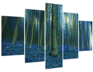 Obraz - Modrý les (150x105 cm)