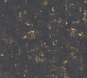 A.S. Création | Vliesová tapeta na stenu Blooming 2307-82 | 0,53 x 10,05 m | čierna, zlatá