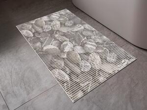 Kúpeľňová penová rohož / predložka PRO-016 Veľké kamene - sivá - metráž šírka 65 cm