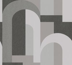 A.S. Création | Vliesová tapeta na stenu AP Arcade 39170-4 | 0,53 x 10,05 m | čierna, šedá