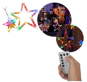 LED záves GL2005 farebné hviezdy, s diaľkovým ovládaním