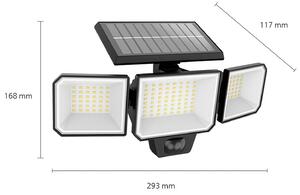 Philips LED solárne nástenné svietidlo Nysil, 3 svetlá, senzor