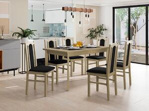 Rozkladací stôl so 6 stoličkami AL08, Morenie: biela - L, Poťahové látky: 25x - Paros 2 Mirjan24 5903211237867