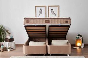 Dizajnová posteľ Gaphna 160 x 200 cm svetlohnedá
