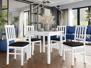 Rozkladací stôl so 4 stoličkami AL09, Morenie: biela - L, Poťahové látky: 25x - Paros 2 Mirjan24 5903211238147