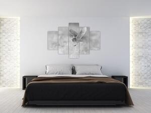 Obraz - Sova, čiernobiela (150x105 cm)