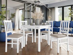 Rozkladací stôl so 4 stoličkami AL09, Morenie: biela - L, Poťahové látky: Zetta 297 Mirjan24 5903211267734