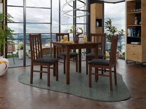 Rozkladací stôl so 4 stoličkami AL14, Morenie: biela - L, Poťahové látky: Zetta 297 Mirjan24 5903211268786