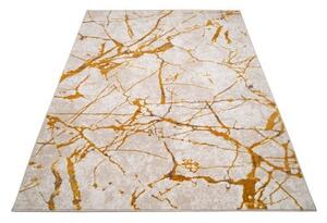 Nadčasový koberec do obývačky so zlatým motívom Zlatá Šírka: 80 cm | Dĺžka: 150 cm