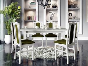 Rozkladací stôl so 6 stoličkami AL06, Morenie: biela - L, Poťahové látky: Zetta 297 Mirjan24 5903211266898