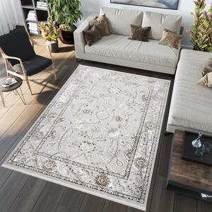 Svetlý béžovo-sivý dizajnový vintage koberec so vzormi Šírka: 160 cm | Dĺžka: 230 cm