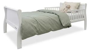 Detská drevená posteľ so zábranou Noble Junior Bed 80x160 - biela