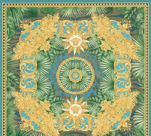 A.S. Création | Vliesová tapeta na stenu VERSACE 38703-2 | 0,70 x 10,05 m | zelená, modrá, zlatá